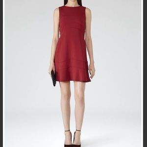 Reiss Sara Crimson Fit & Flare Size size 10